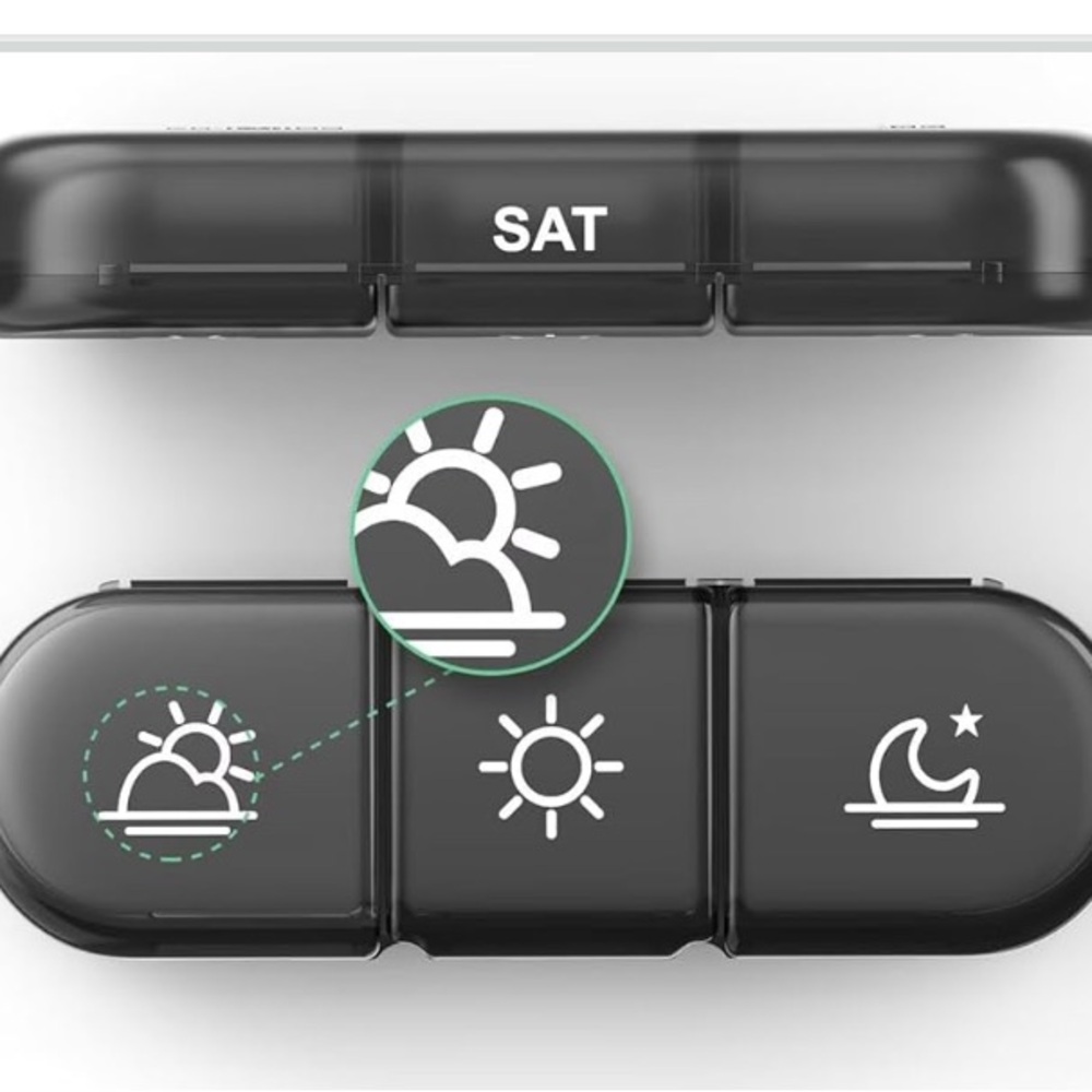 BPA Free 3x/day Weekly Pill / Craft Organizer & case, durable travel light-proof - Picture 6 of 10